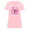 Colourful Tree Cotton T-Shirt up to 3 XL Pink