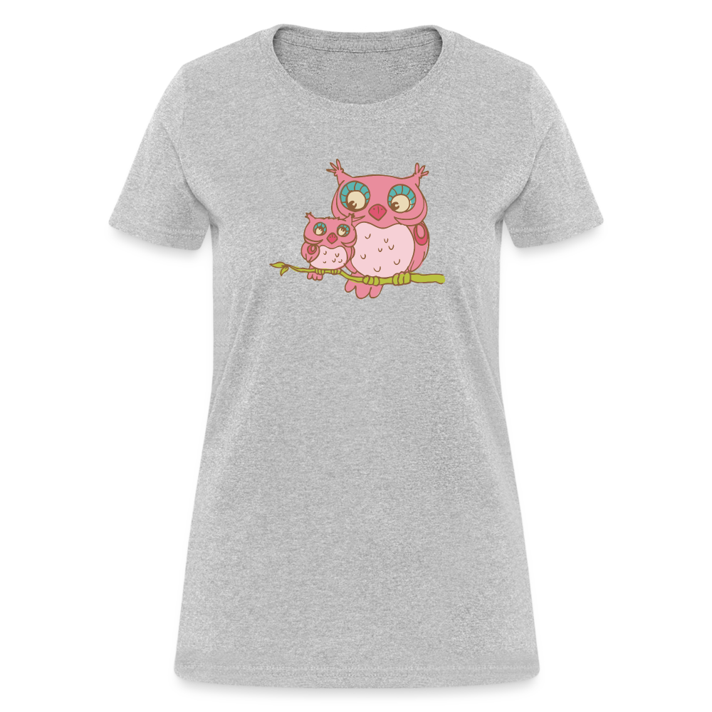 Two Owls Cotton T-Shirt up to 3 XL Heather Grey