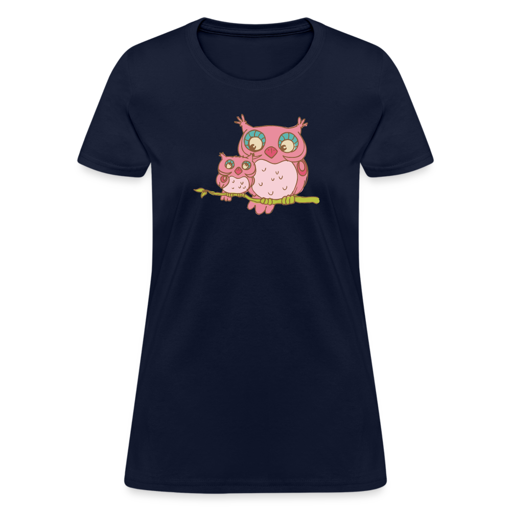 Two Owls Cotton T-Shirt up to 3 XL Navy