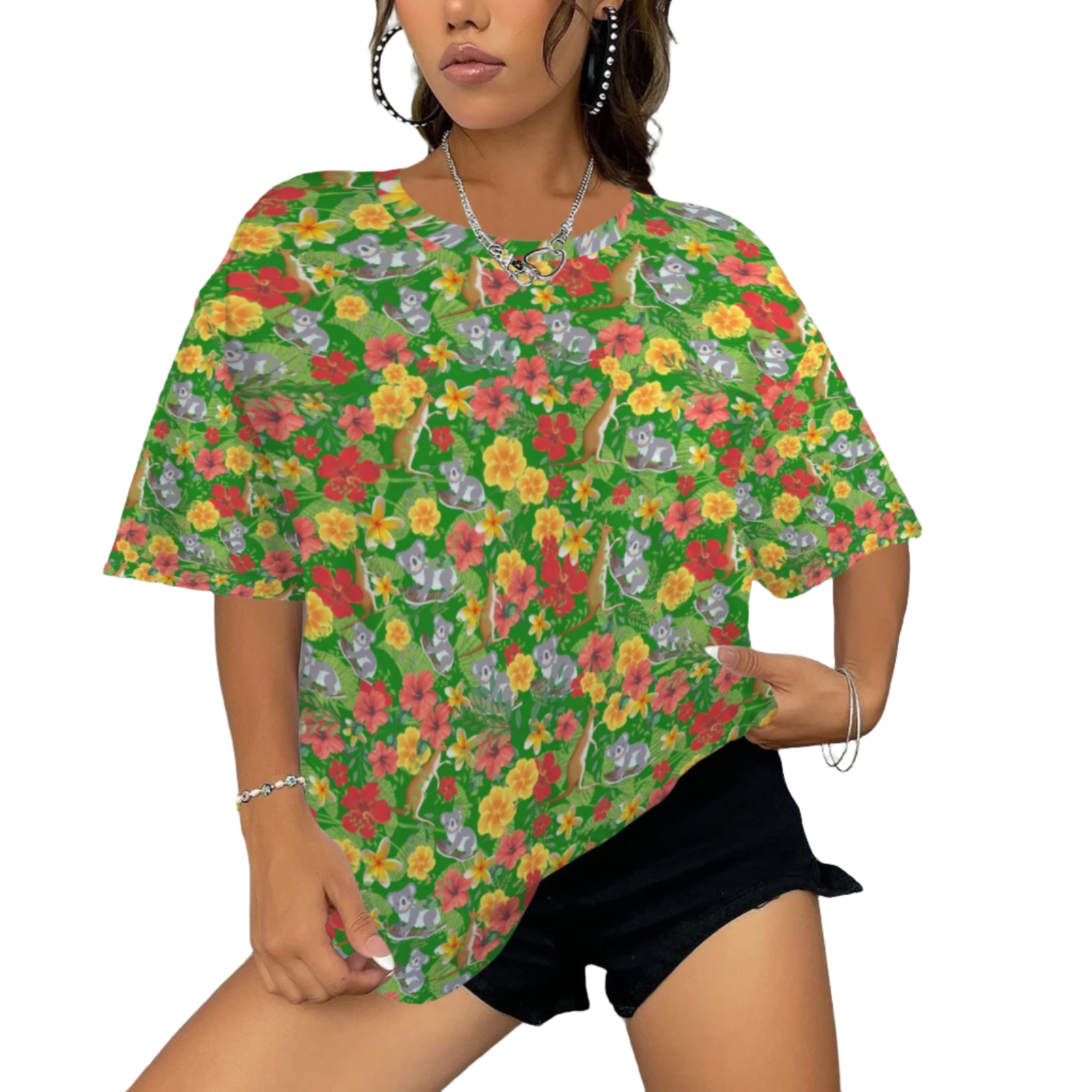 Hawaiian Australian Green Baggy Unisex Top up to 6 XL (FWS)