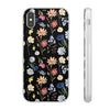 Wildflowers Painted Black Flexi Clear Case for Most Phone Types