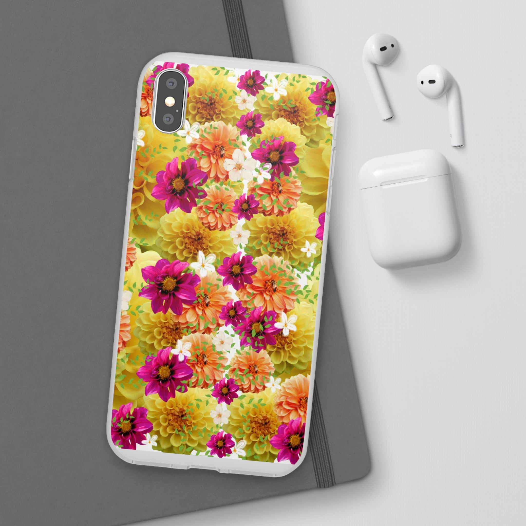 Graphic Dahlias 2 Flexi Cases for Most Phone Types