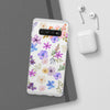 Floral White Flexi Clear Cases for Most Phone Types