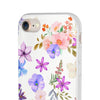 Floral White Flexi Clear Cases for Most Phone Types