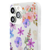 Floral White Flexi Clear Cases for Most Phone Types