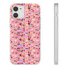 Happy Cake Pink Flexi Clear Cases for Most Phone Types (FWS)