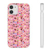 Happy Cake Pink Flexi Clear Cases for Most Phone Types (FWS)