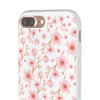 Japanese Pink Flowers White Flexi Clear Cases for Most Phone Types