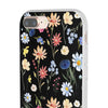 Wildflowers Painted Black Flexi Clear Cases for Most Phone Types (FWS)