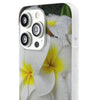 Fresh White Frangipanis Flexi Clear Cases for Most Phone Types (FWS)