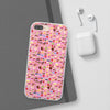 Happy Cake Pink Flexi Clear Cases for Most Phone Types (FWS)