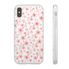 Japanese Pink Flowers White Flexi Clear Cases for Most Phone Types