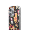 Dogs Love Black Flexi Clear Cases for Most Phone Types (FWS)