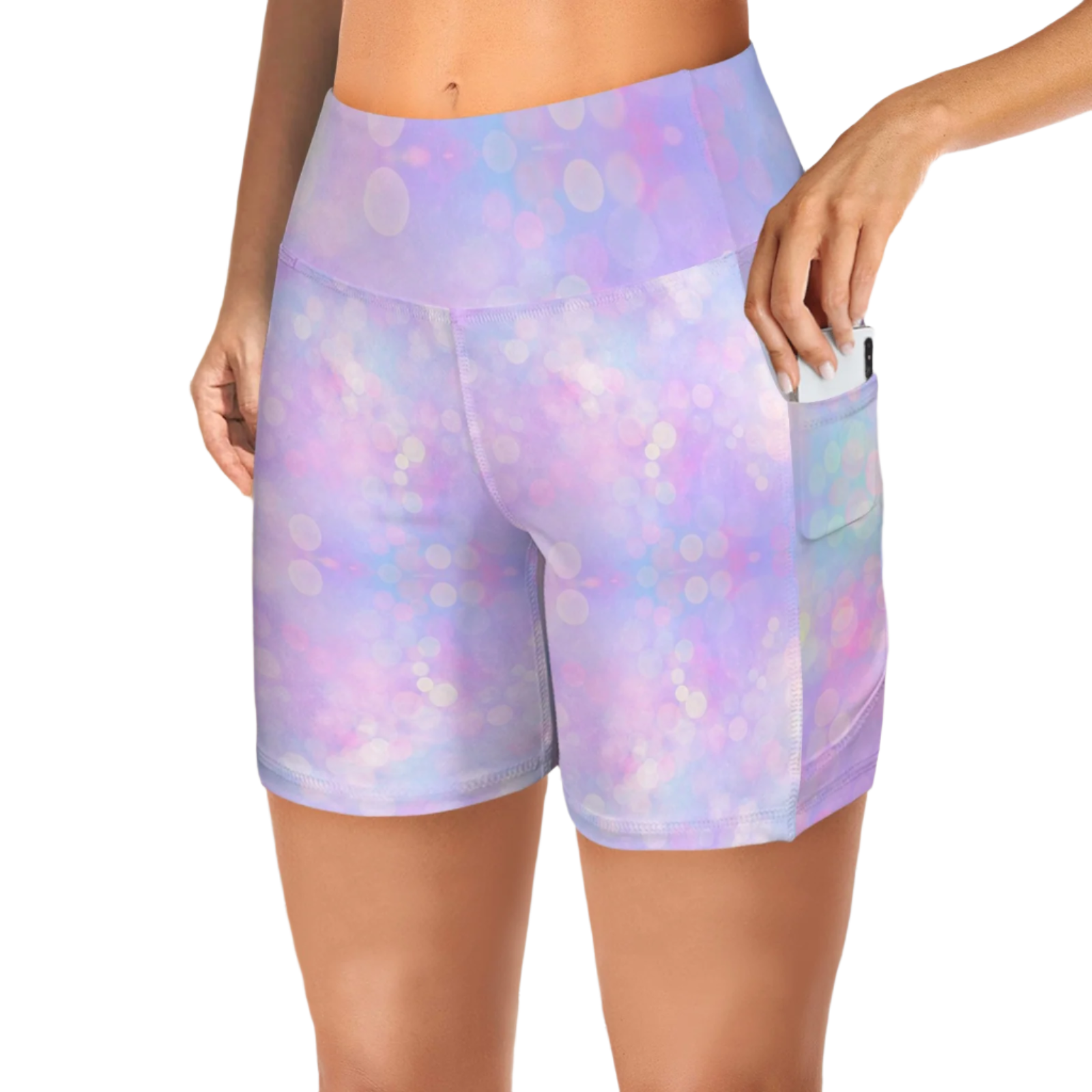 Sunlit Day Yoga Shorts with Pockets up to 5 XL (FWS)