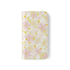 Pastel Frangipanis Yellow Wallet Style Phone Case Vegan Leather