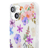 Floral White Flexi Clear Cases for Most Phone Types