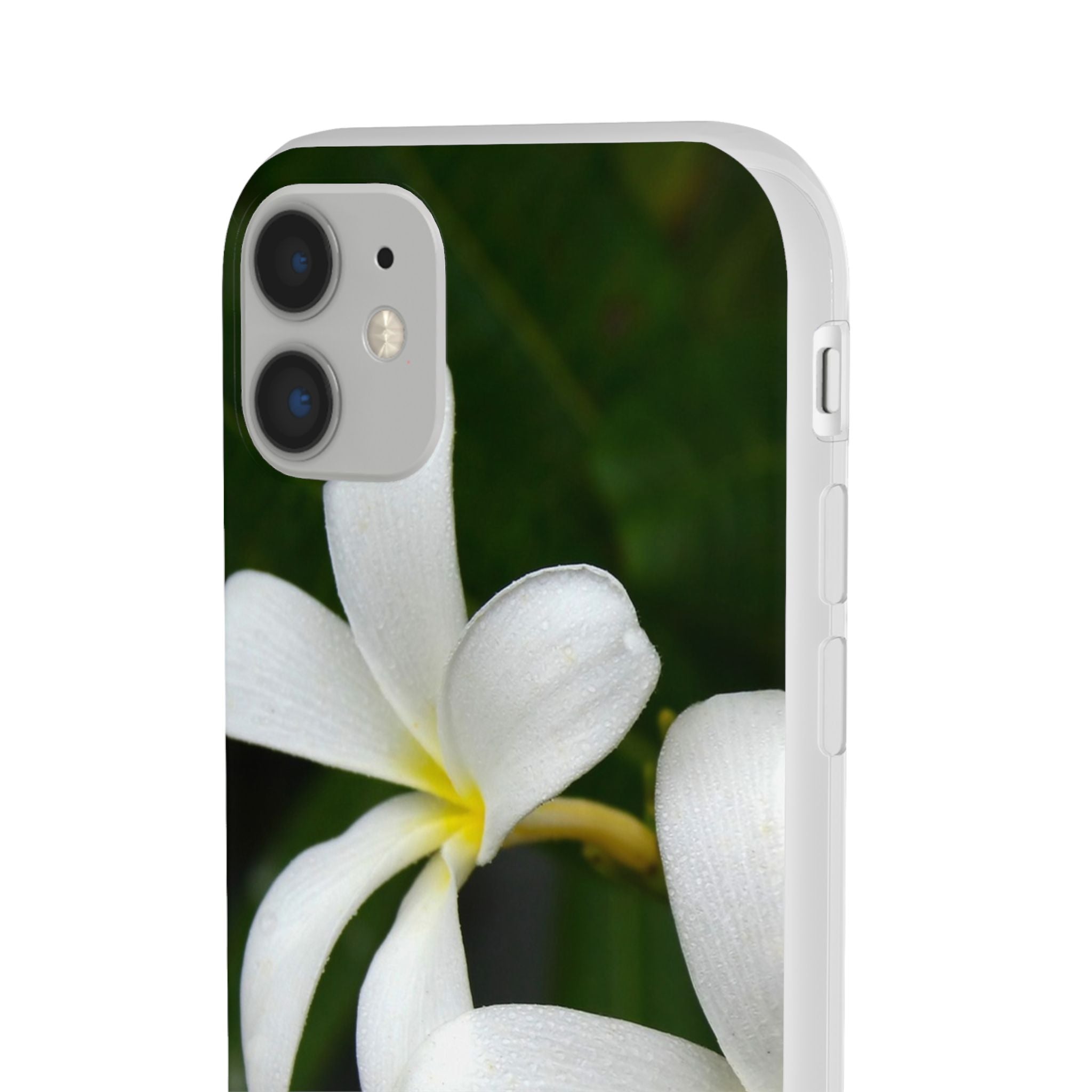 White Frangipanis Flexi Clear Cases for Most Phone Types (FWS)