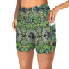 Graphic Jungle Yoga Shorts with Pockets up to 5 XL (FWS)