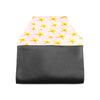 Yellow Frangipanis Pink Clutch Bag