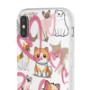 Cats Love White Flexi Clear Cases for Most Phone Types (FWS)