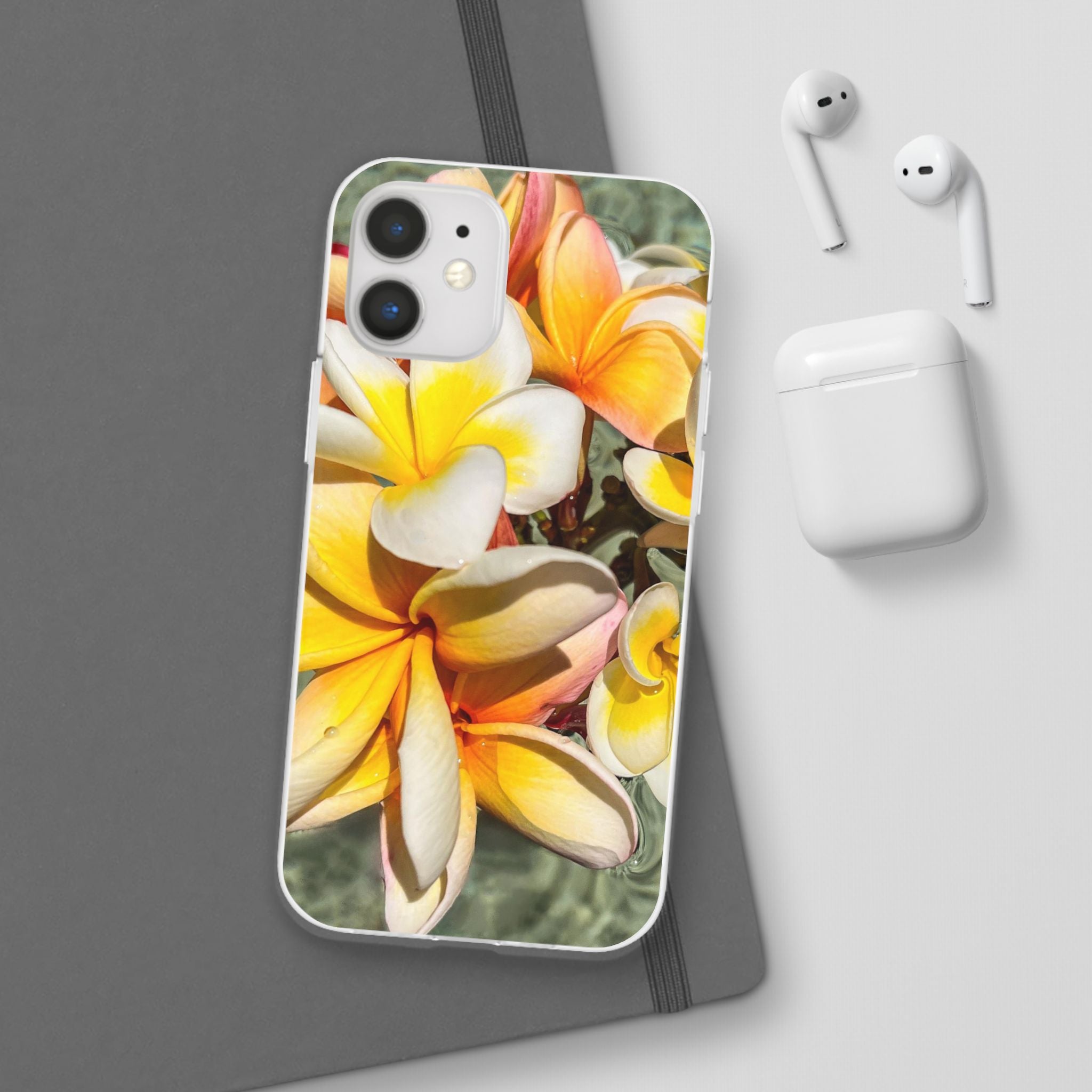 Floating Frangipanis 2 Flexi Clear Cases for Most Phone Types (FWS)