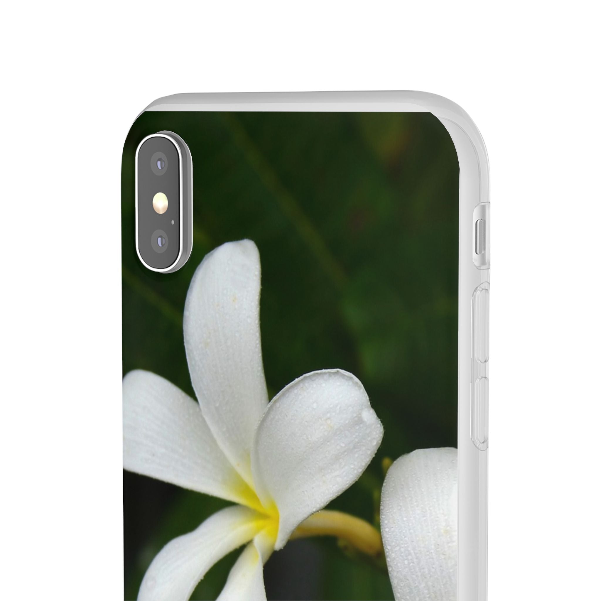 White Frangipanis Flexi Clear Cases for Most Phone Types (FWS)