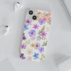 Floral White Flexi Clear Cases for Most Phone Types