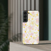 Pastel Frangipanis Yellow Flexi Clear Cases for Most Phone Types (FWS)
