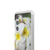 Fresh White Frangipanis Flexi Clear Cases for Most Phone Types (FWS)