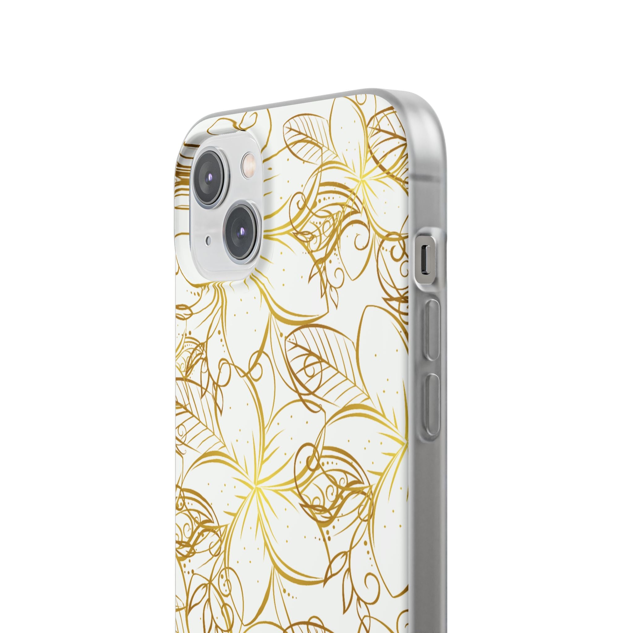 Golden Frangipanis White Flexi Clear Cases for Most Phone Types (FWS)