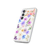Floral White Flexi Clear Cases for Most Phone Types
