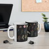 Wildflowers Black Mug 11oz (Microwave & Dishwasher Safe)