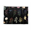 Wildflowers Black Zippered Accessory Pouch (FWS)