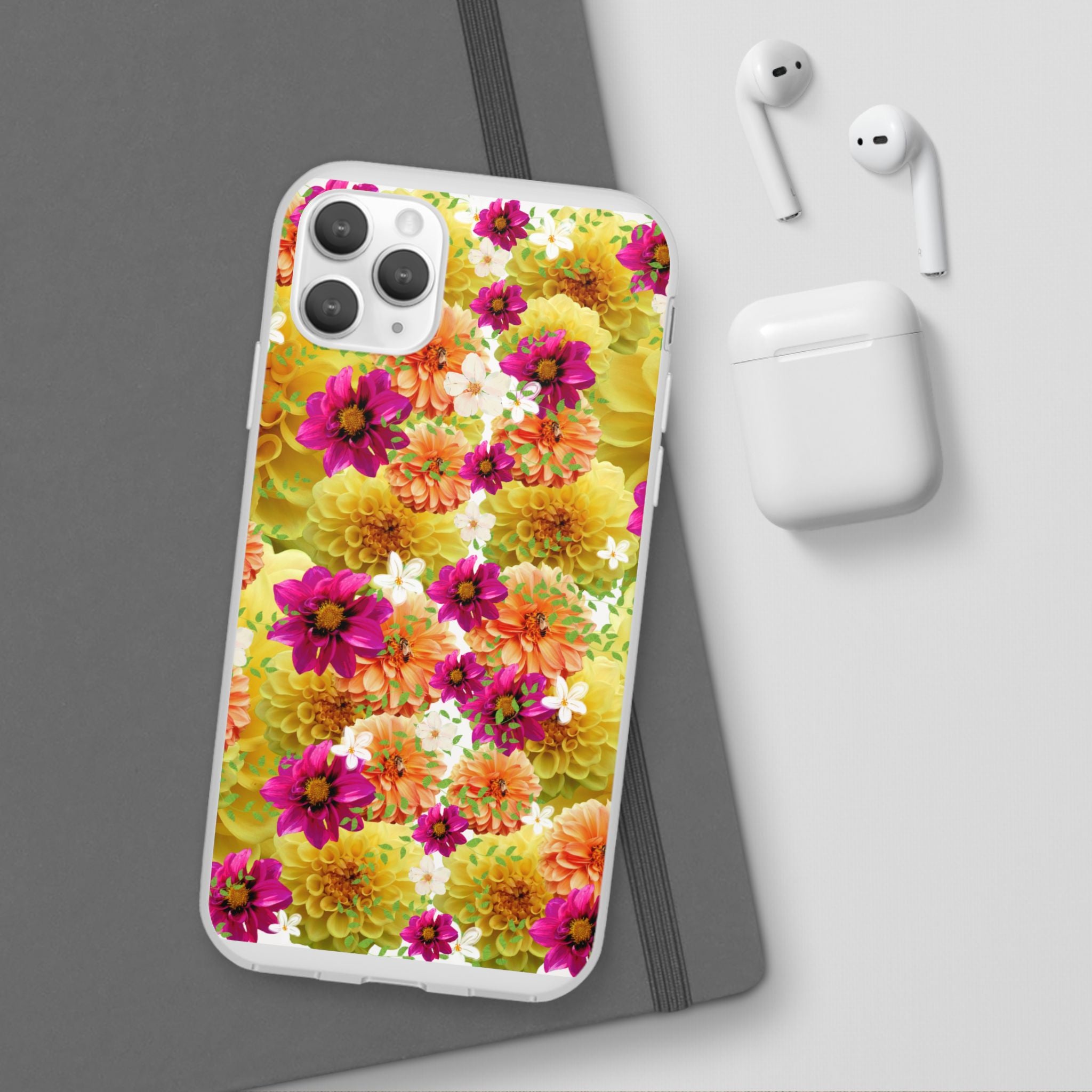 Graphic Dahlias 2 Flexi Cases for Most Phone Types