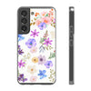 Floral White Flexi Clear Cases for Most Phone Types