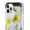 Fresh White Frangipanis Flexi Clear Cases for Most Phone Types (FWS)