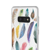 Colourful Feathers White Flexi Clear Cases for Most Phone Types