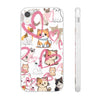 Cats Love White Flexi Clear Cases for Most Phone Types (FWS)