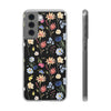 Wildflowers Painted Black Flexi Clear Case for Most Phone Types