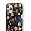 Wildflowers Painted Black Flexi Clear Case for Most Phone Types
