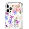 Floral White Flexi Clear Cases for Most Phone Types