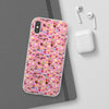 Happy Cake Pink Flexi Clear Cases for Most Phone Types (FWS)