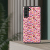 Happy Cake Pink Flexi Clear Cases for Most Phone Types (FWS)