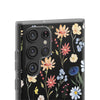Wildflowers Painted Black Flexi Clear Case for Most Phone Types