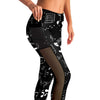 Musical Notes Mesh Panel Side Pocket Leggings (FWS)