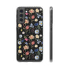 Wildflowers Painted Black Flexi Clear Cases for Most Phone Types (FWS)