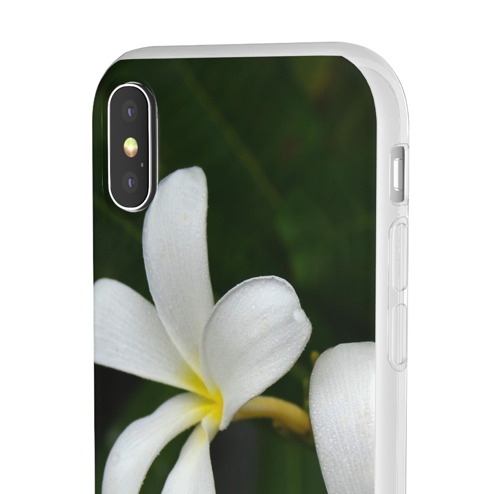 White Frangipanis Flexi Clear Cases for Most Phone Types (FWS)