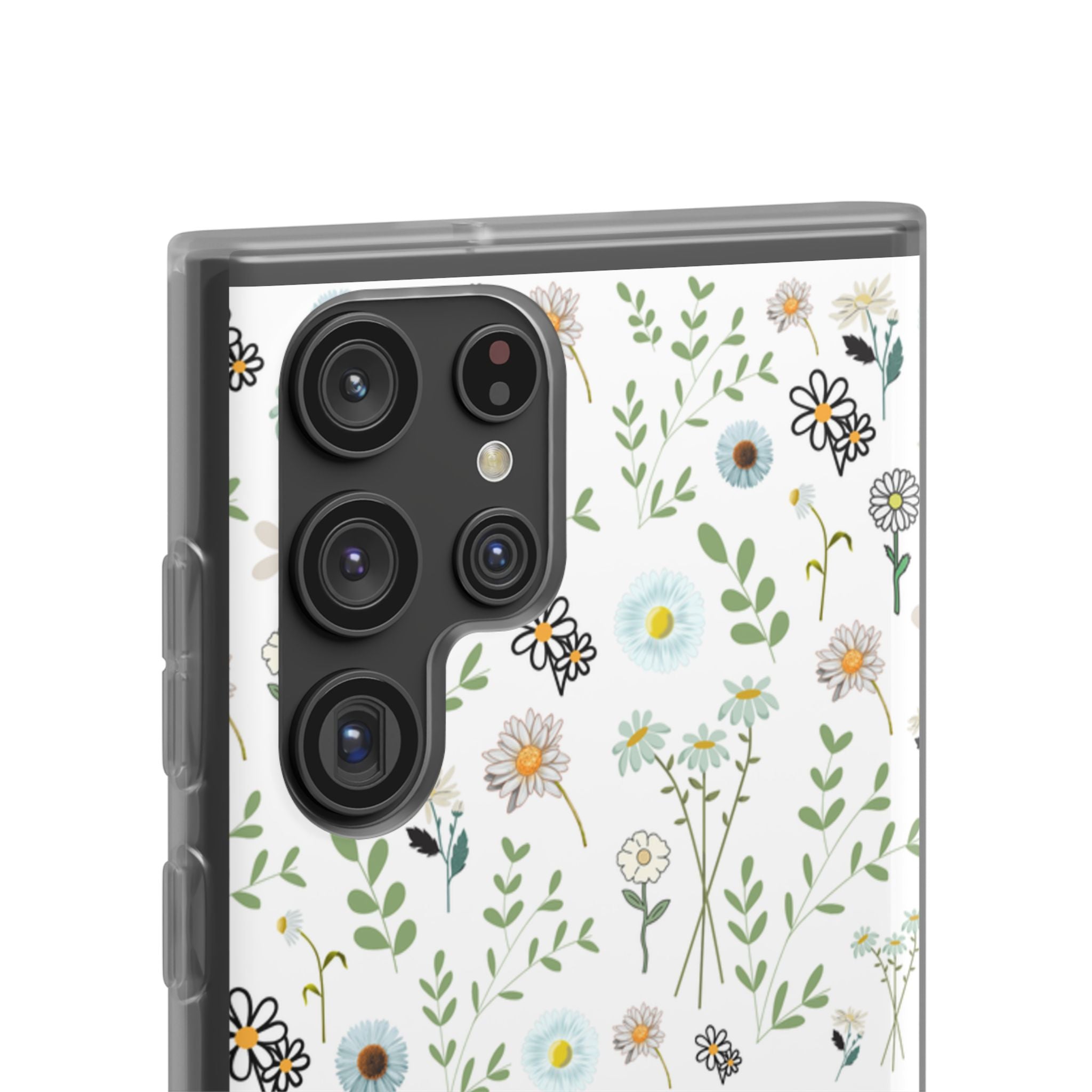 Graphic White Daisies Flexi Clear Cases for Most Phone Types (FWS)