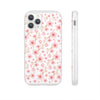 Japanese Pink Flowers White Flexi Clear Cases for Most Phone Types