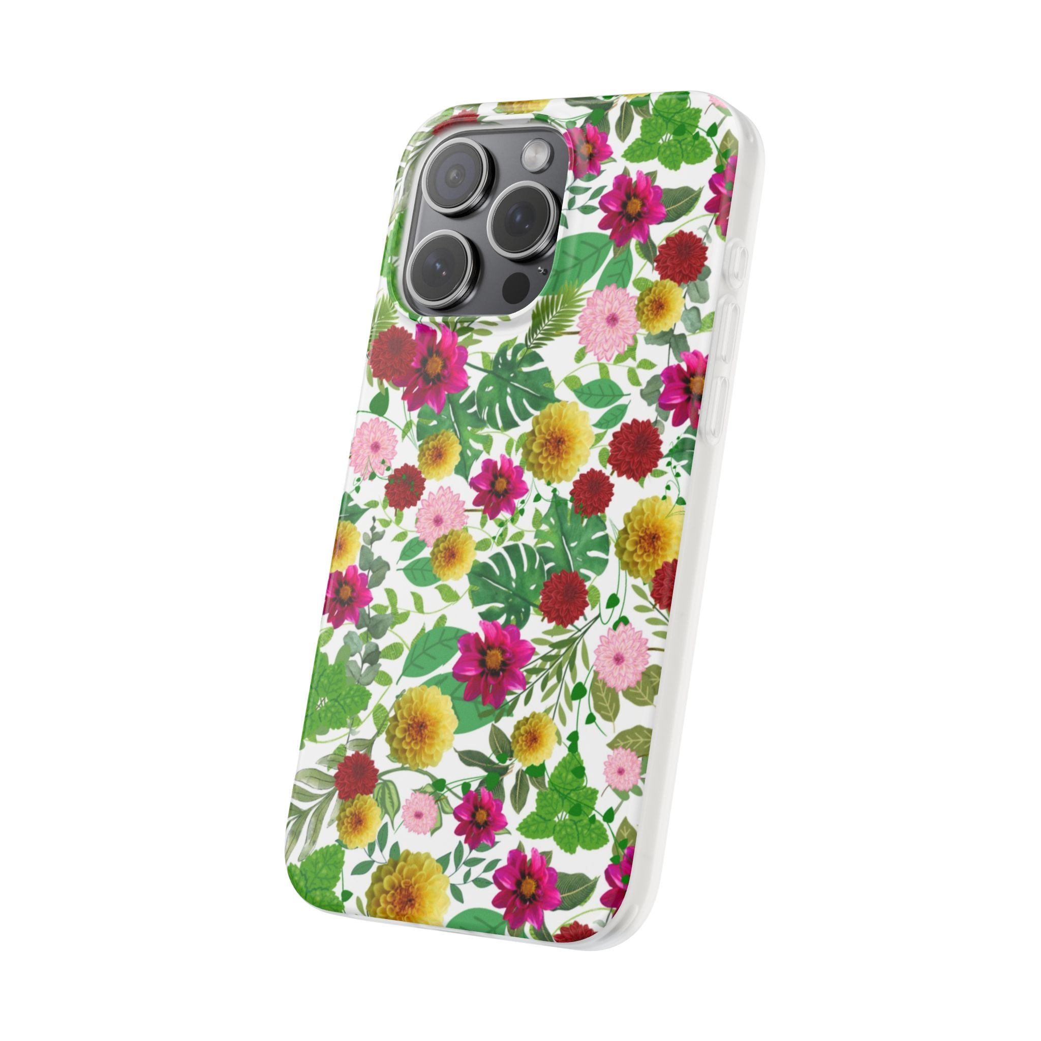 Graphic Dahlias Flexi Cases for Most Phone Types (FWS)